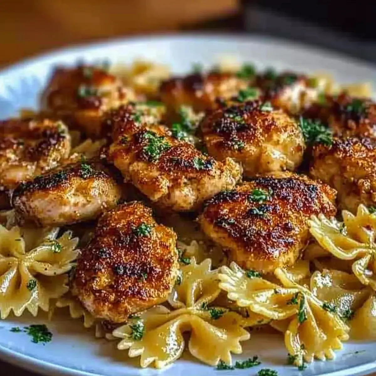Garlic Butter Chicken with Bowtie Pasta for Cozy Family Nights