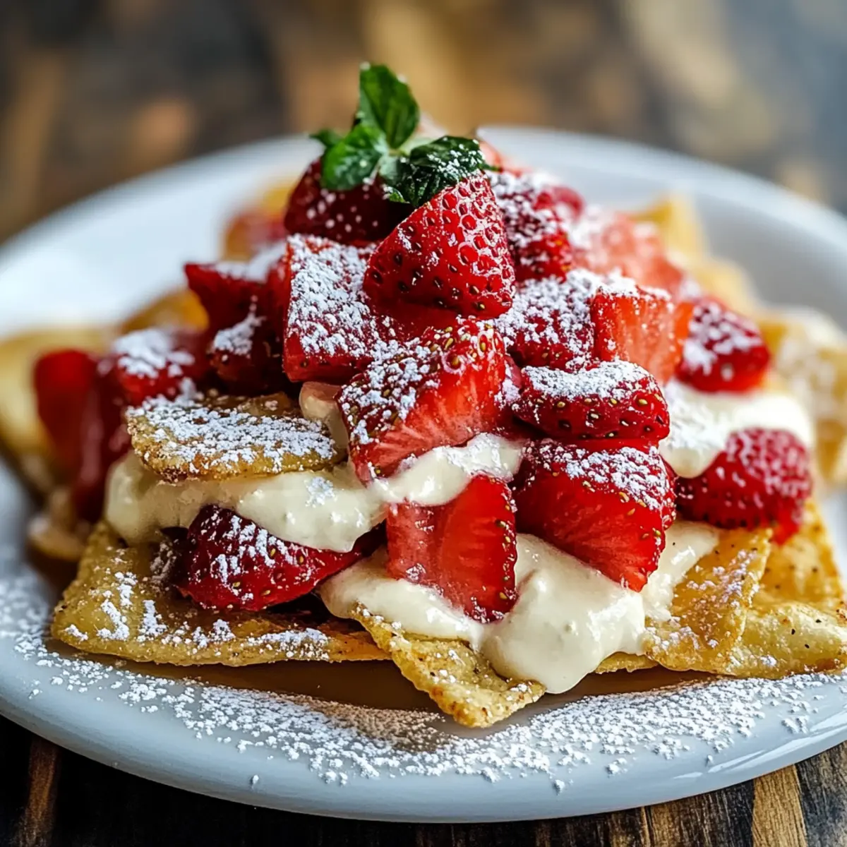Sweet Strawberry Cheesecake Nachos for the Ultimate Dessert Twist