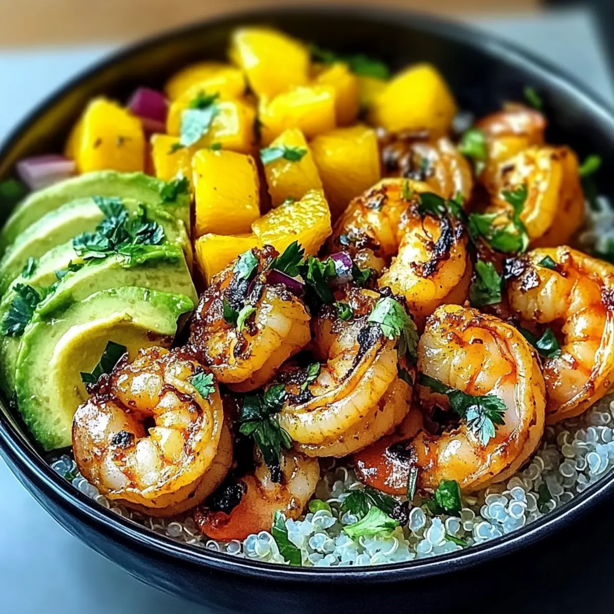 Zesty Shrimp Avocado Mango Bowls for a Quick Dinner Delight