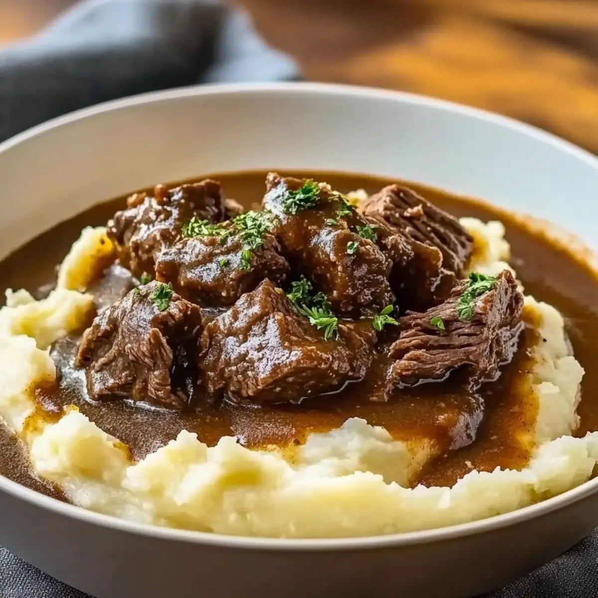 Savory Slow Cooker Beef Manhattan for Cozy Family Dinners