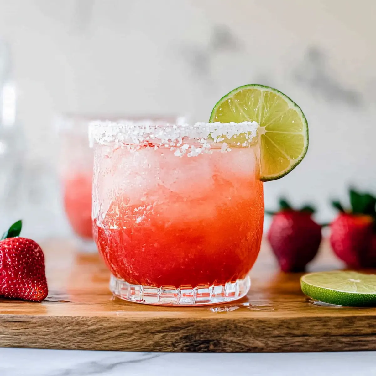 Delicious Strawberry Lime Mocktail Margarita for Summer Sips