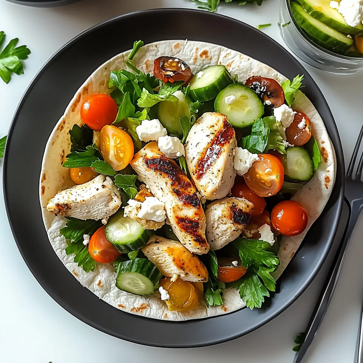 Mediterranean Chicken Wraps Bursting with Flavor and Freshness