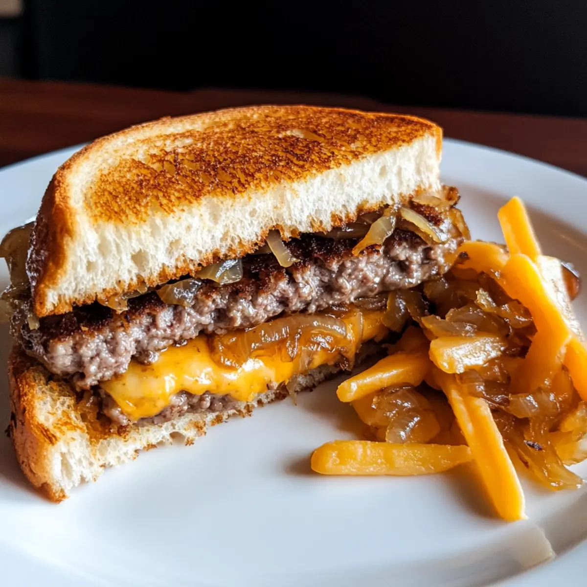 The Ultimate Patty Melt Ever with Caramelized Onions and Cheese