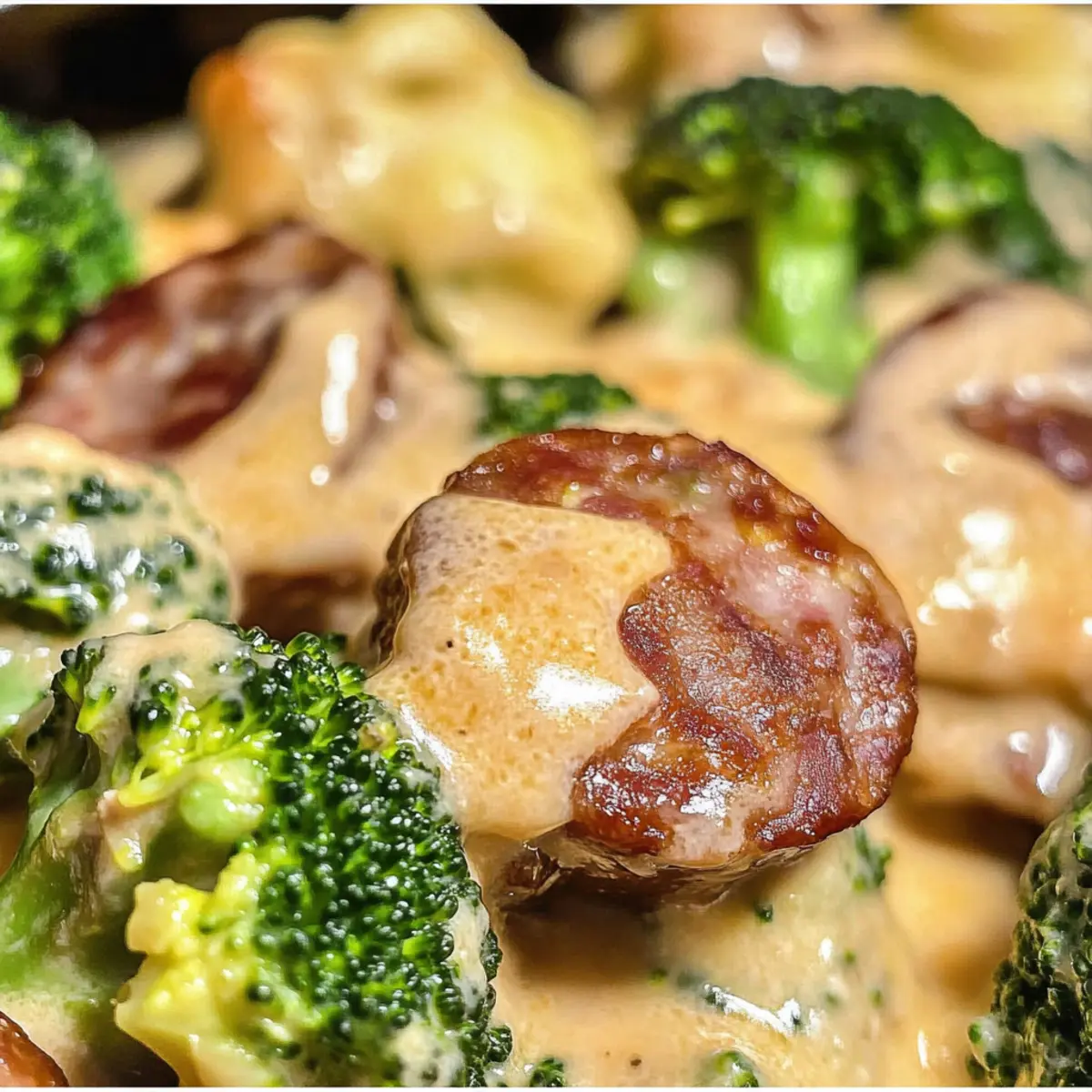 Keto Broccoli and Cauliflower Au Gratin With Sausage Bliss