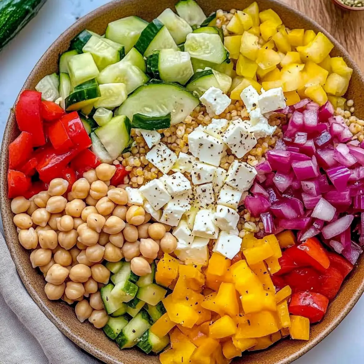Mediterranean-Style Chopped Salad with Oregano Vinaigrette Bliss