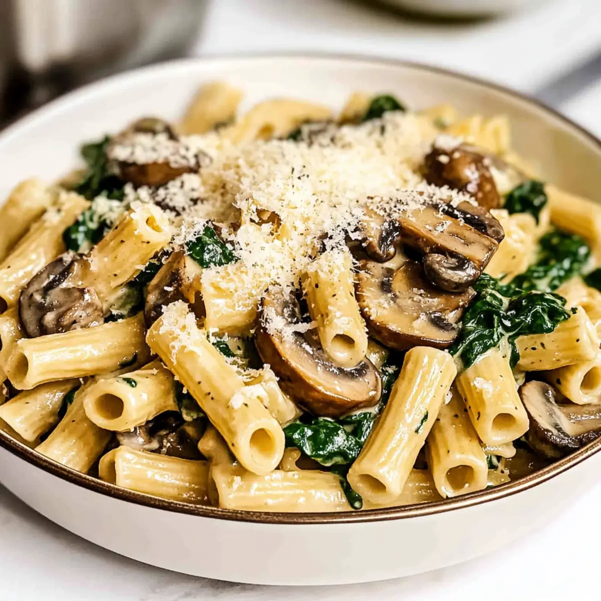 Creamy Spinach Mushroom Pasta Ready in 30 Minutes