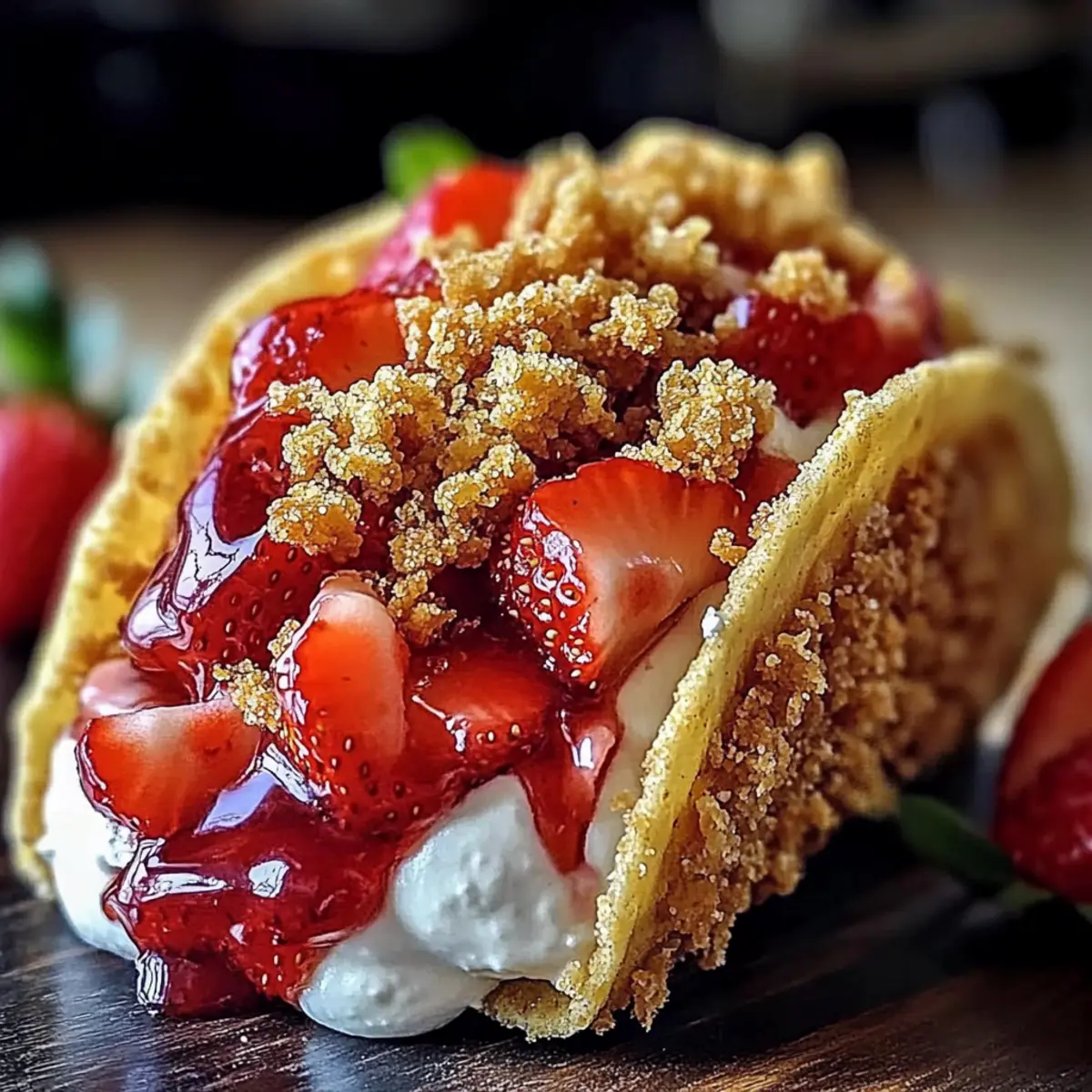 Strawberry Crunch Cheesecake Tacos for a Fun Dessert Twist