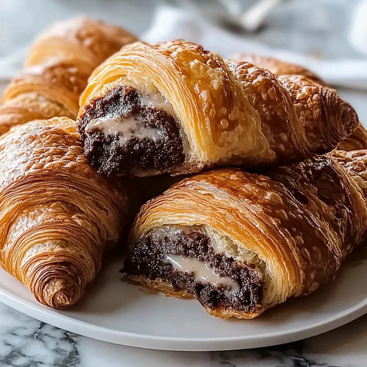 Decadent Brownie Batter Croissants for Breakfast Bliss