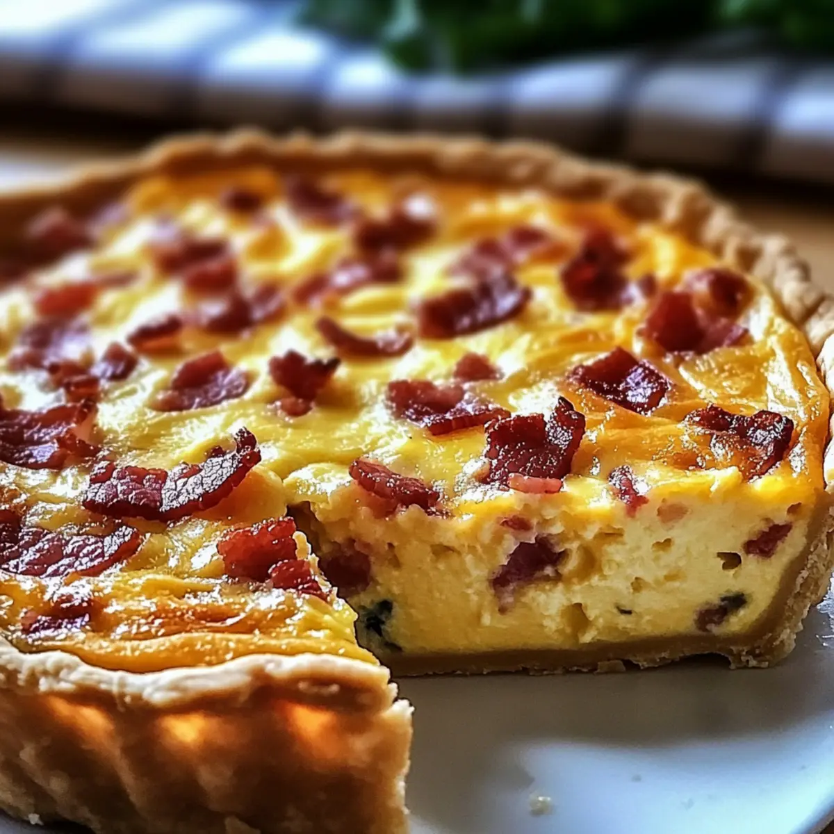 Delicious Crustless Bacon & Cheese Quiche for Quick Mornings