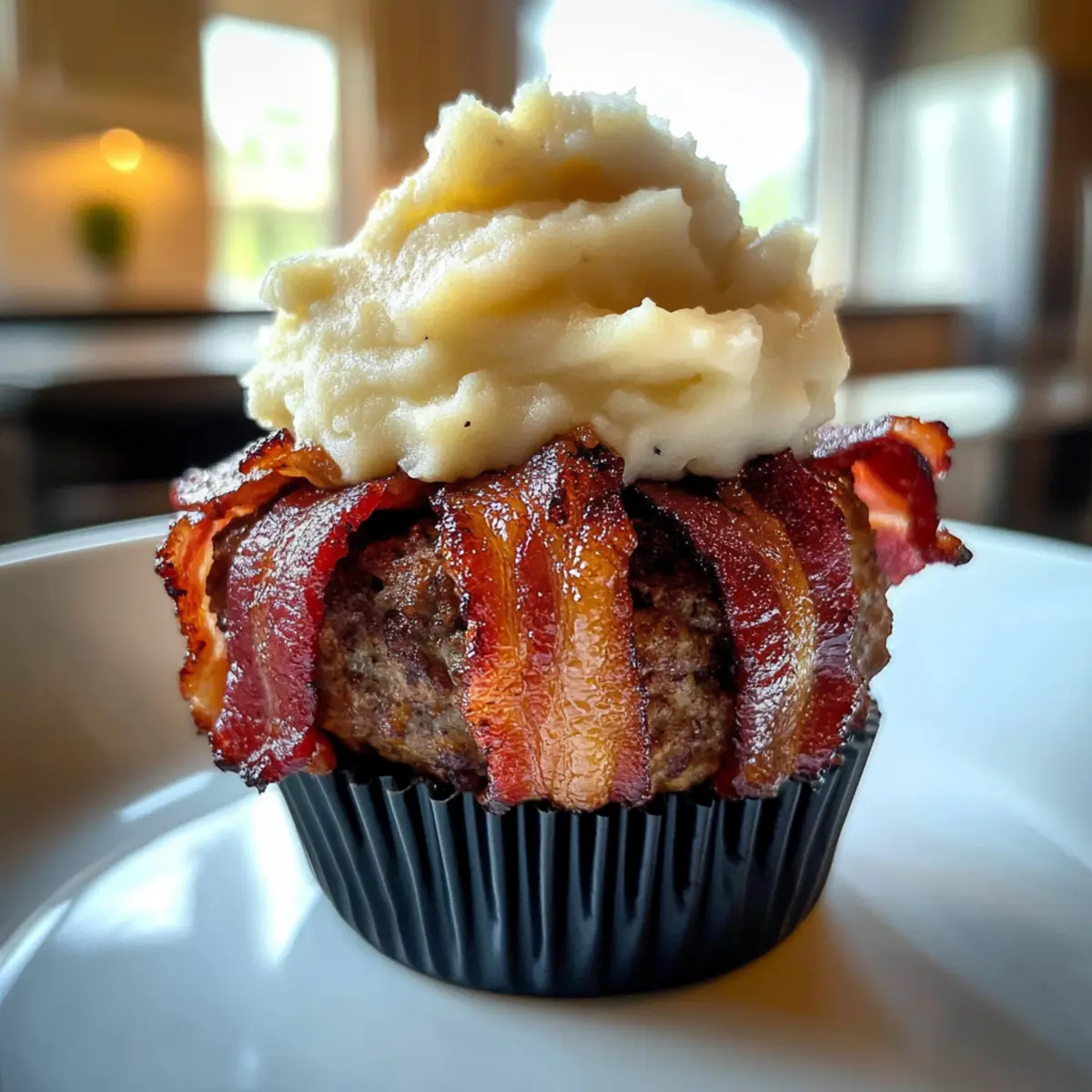 Smoky Bourbon BBQ Bacon Wrapped Meatloaf Cupcakes Delight!