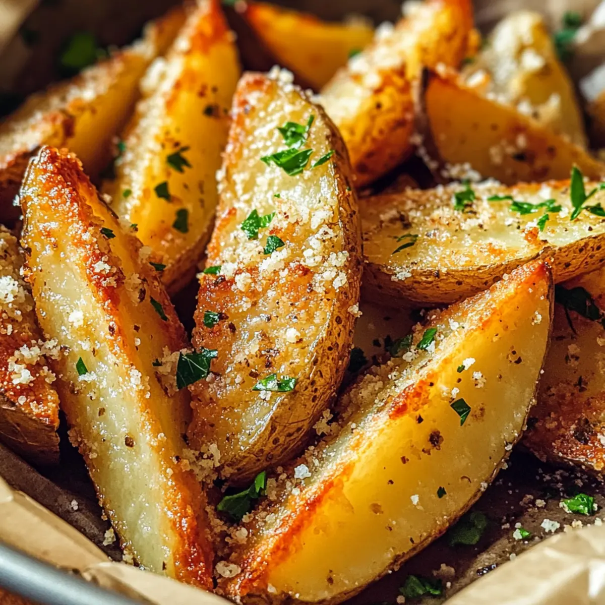 Baked Garlic Parmesan Potato Wedges That Wow Every Time