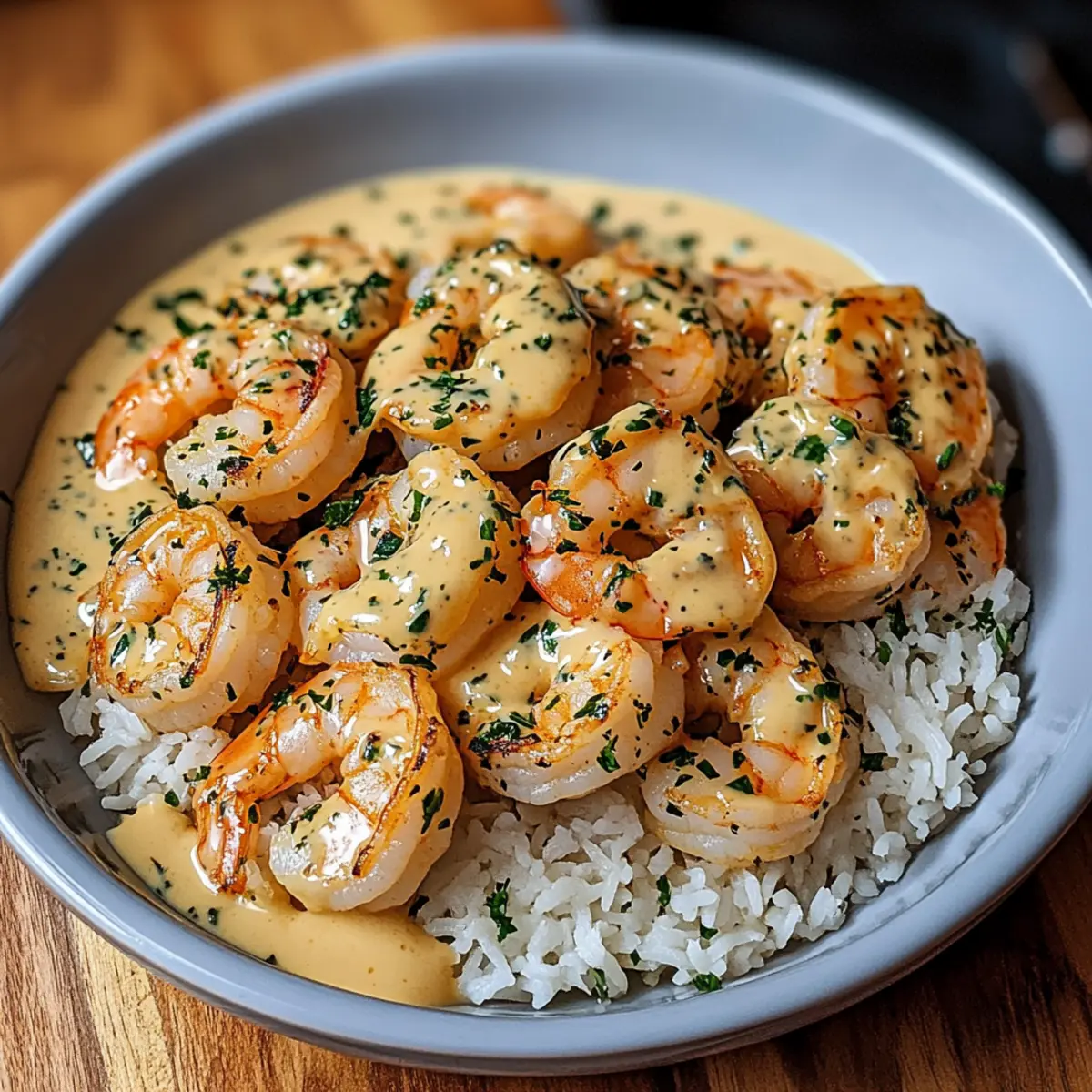 Creamy Garlic Shrimp with Rice for a Cozy Night In