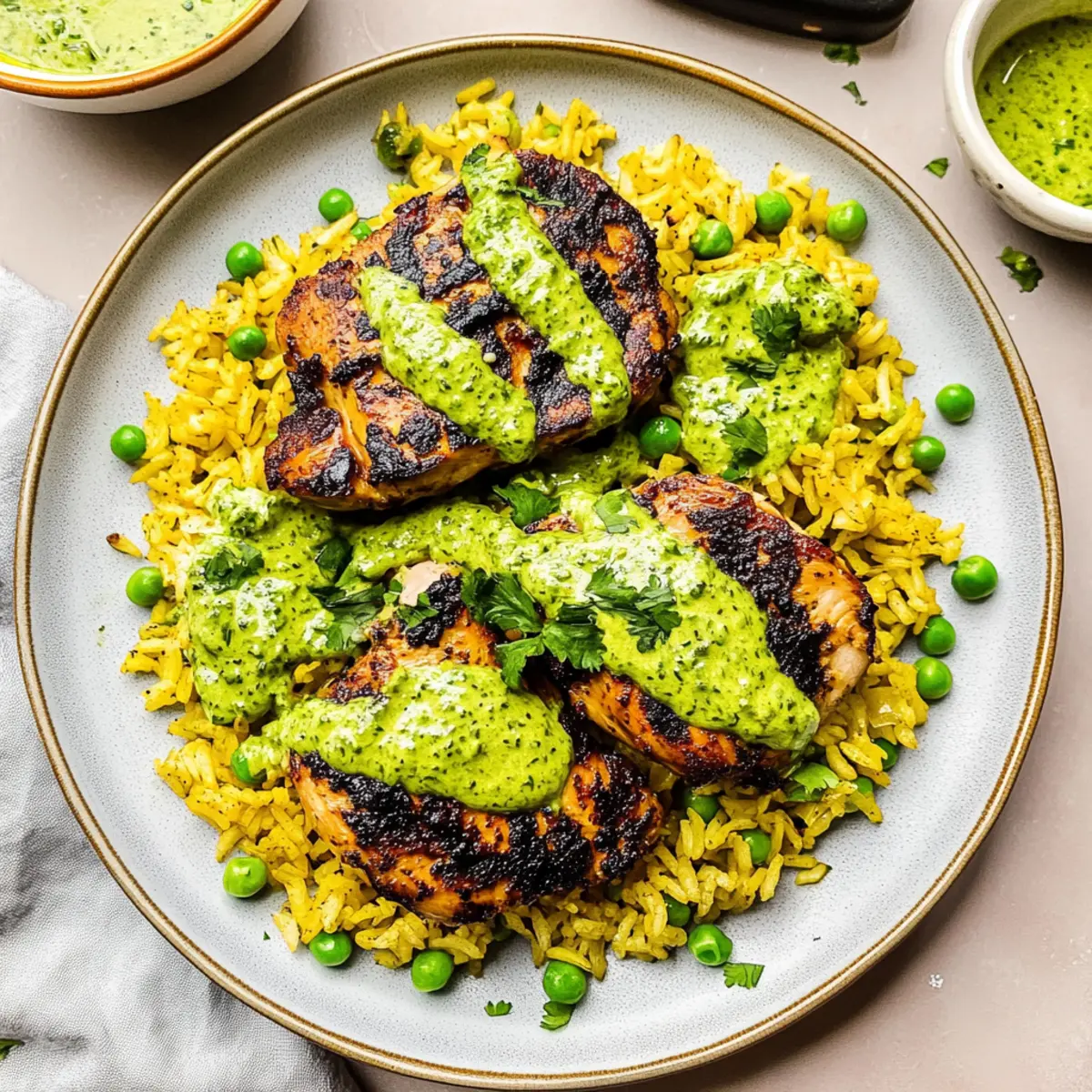 Peruvian Chicken & Rice with Green Sauce: A Flavor Adventure