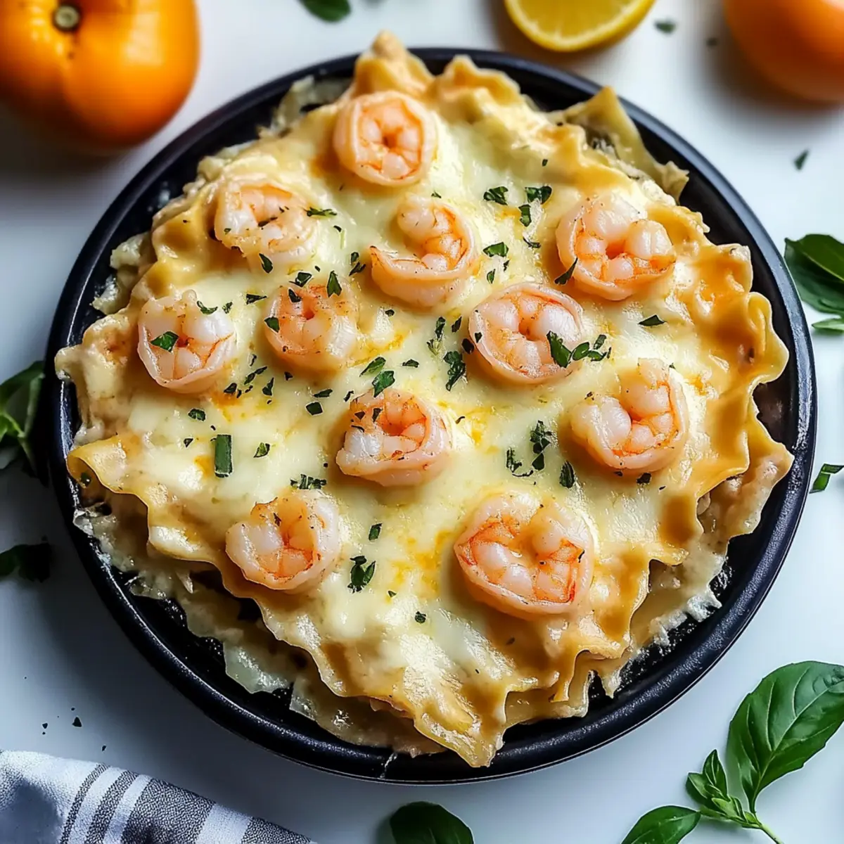 Garlic Butter Shrimp Scampi Lasagna: Creamy Comfort Awaits