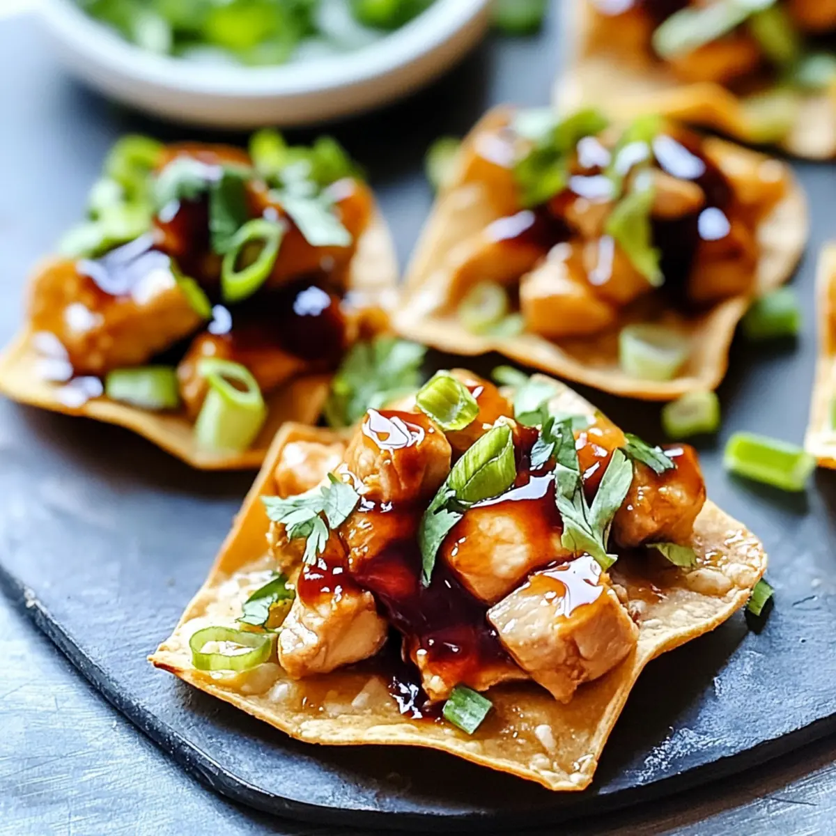 Crispy Hoisin Chicken Wonton Tostadas Ready in 20 Minutes