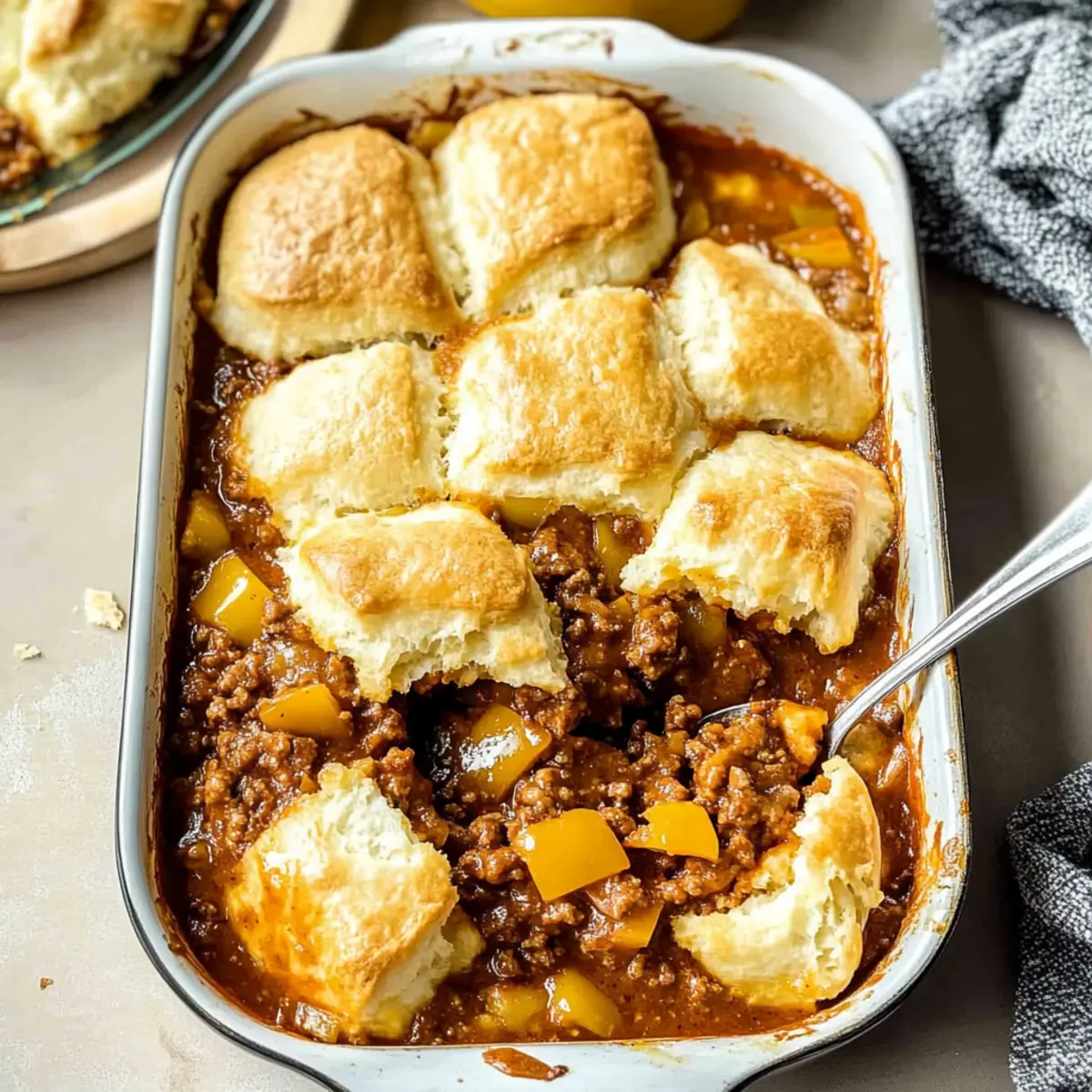 Healthy Sloppy Joe Biscuit Bake—A Guilt-Free Comfort Meal