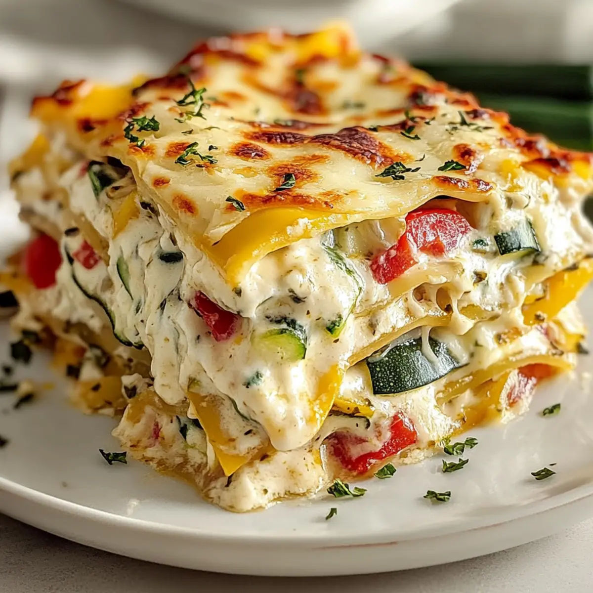 Loaded Veggie White Lasagna: Comfort in Every Creamy Bite