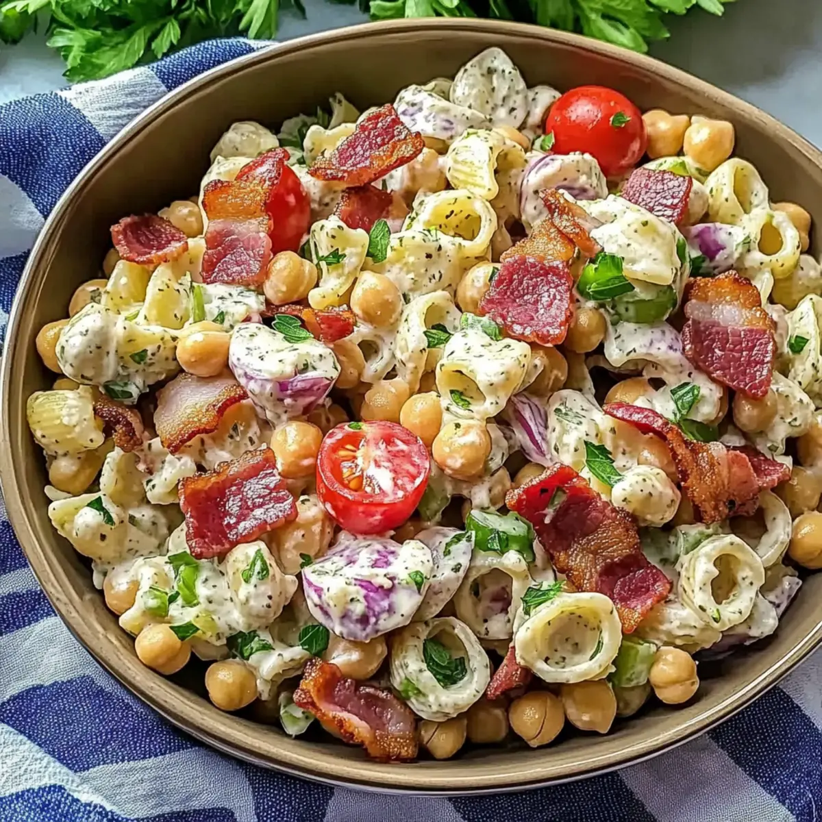 High Protein Bacon Ranch Pasta Salad You’ll Love Every Bite