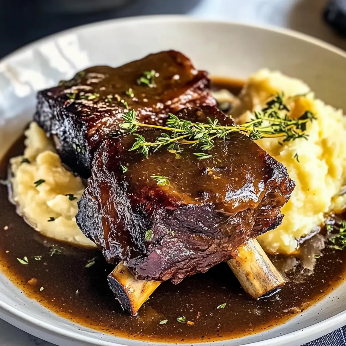 Red Wine Braised Short Ribs in Dutch Oven for Cozy Nights