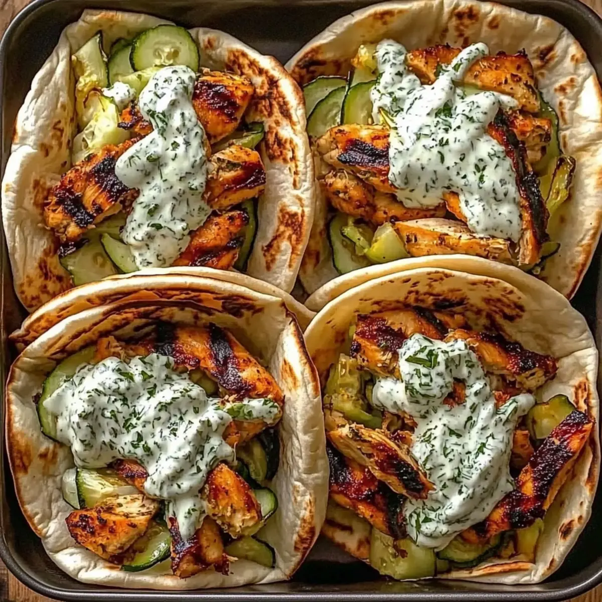 Sheet Pan Chicken Pitas with Herby Ranch for Cozy Nights