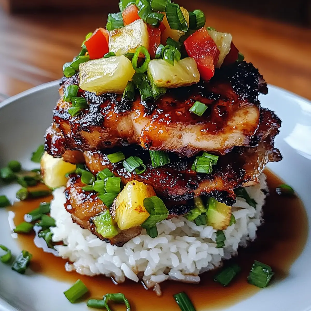 Hawaiian Huli Huli Chicken Stack: A Flavorful Island Escape