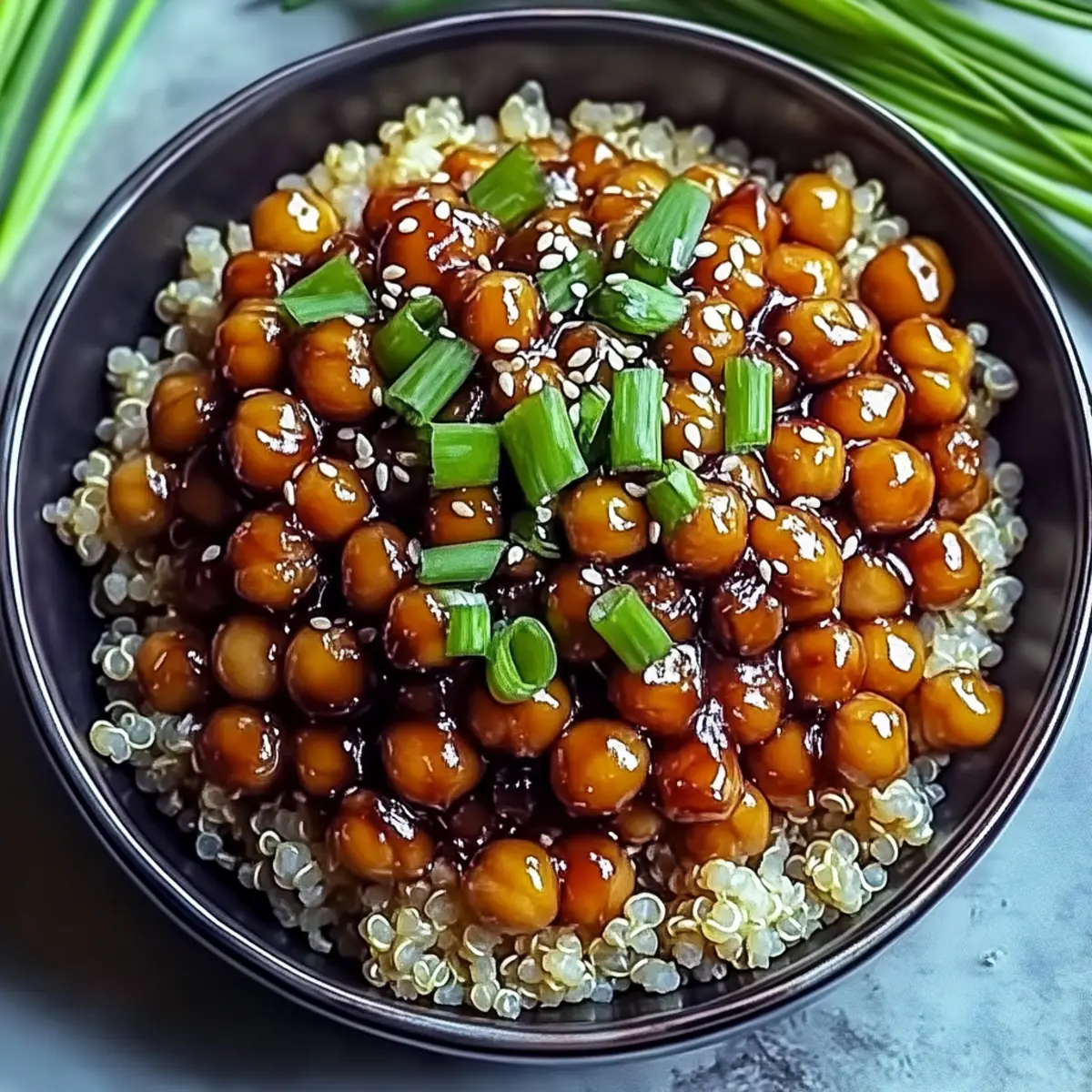 Vegan Sticky Sesame Chickpeas for a Flavorful Quick Dinner