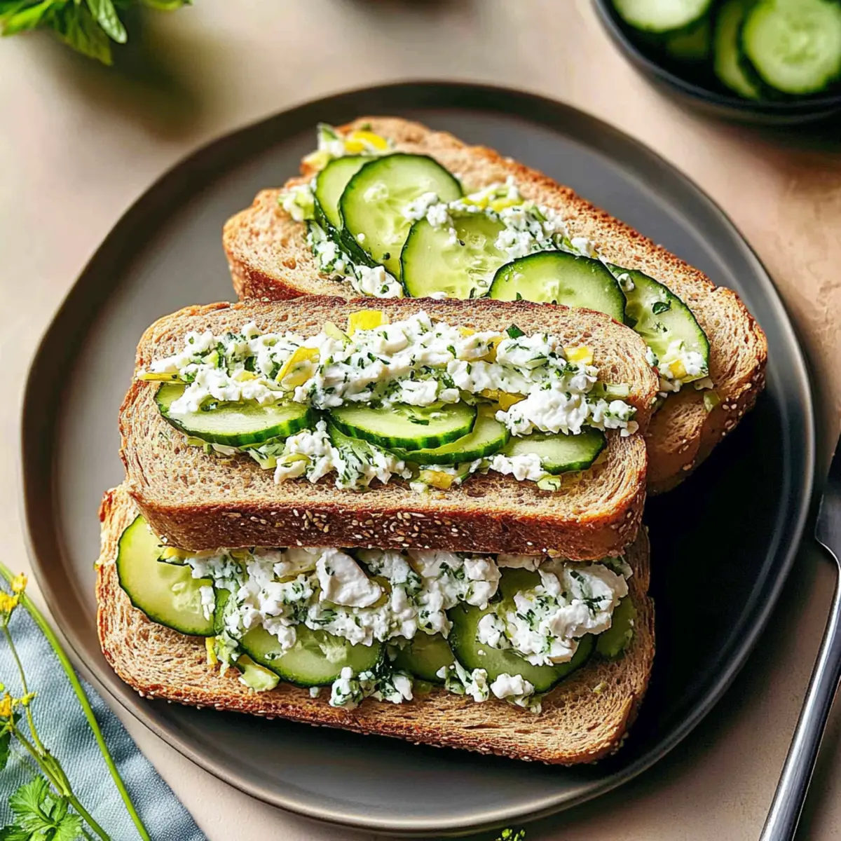 Cucumber Salad Sandwiches for a Refreshing Lunch Twist