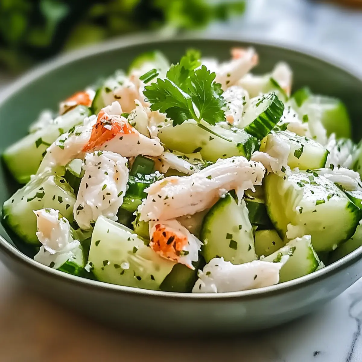 Cucumber Salad with Crab Meat: A Cool, Creamy Summer Treat