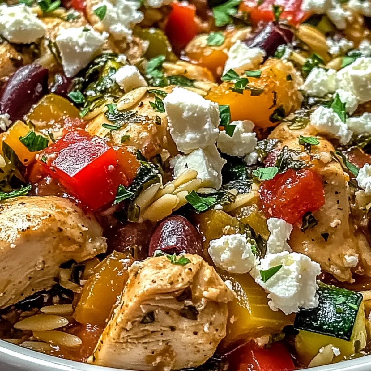 Easy Greek Chicken Casserole Bursting with Mediterranean Flavors