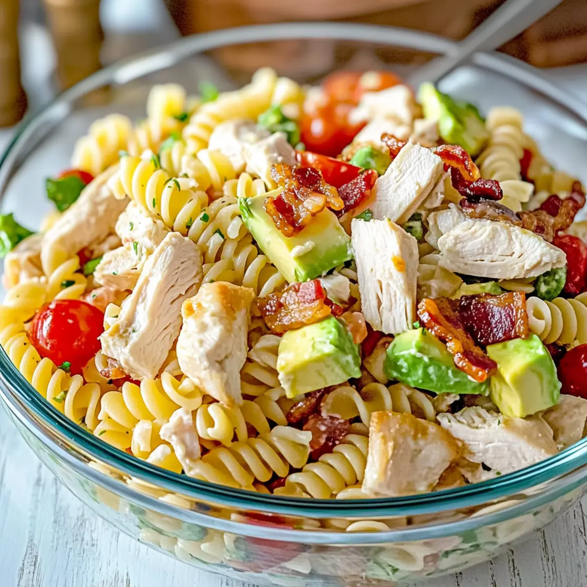 Delicious Chicken Club Pasta Salad for Your Summer Gatherings