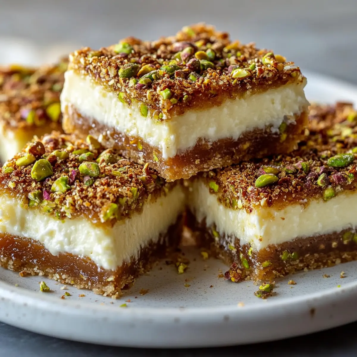 Decadent Greek Honey Pistachio Cheesecake Bars You’ll Love