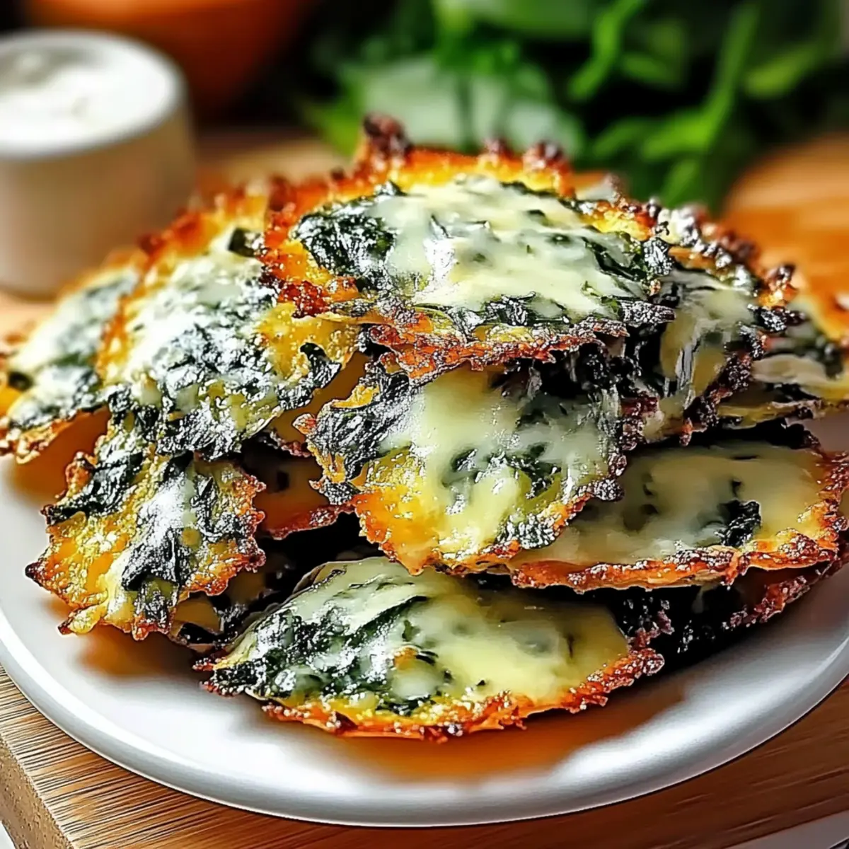Crispy Spinach Cheese Crisps – A Guilt-Free Snack Delight