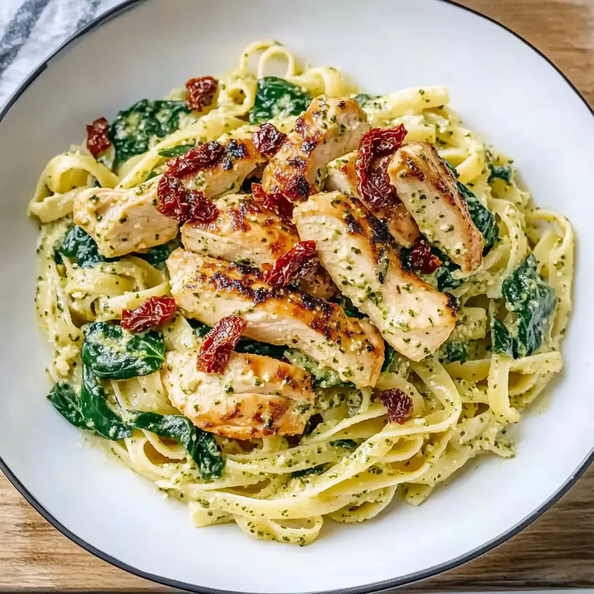 Simple Creamy Chicken Pesto Pasta with Spinach Made Easy