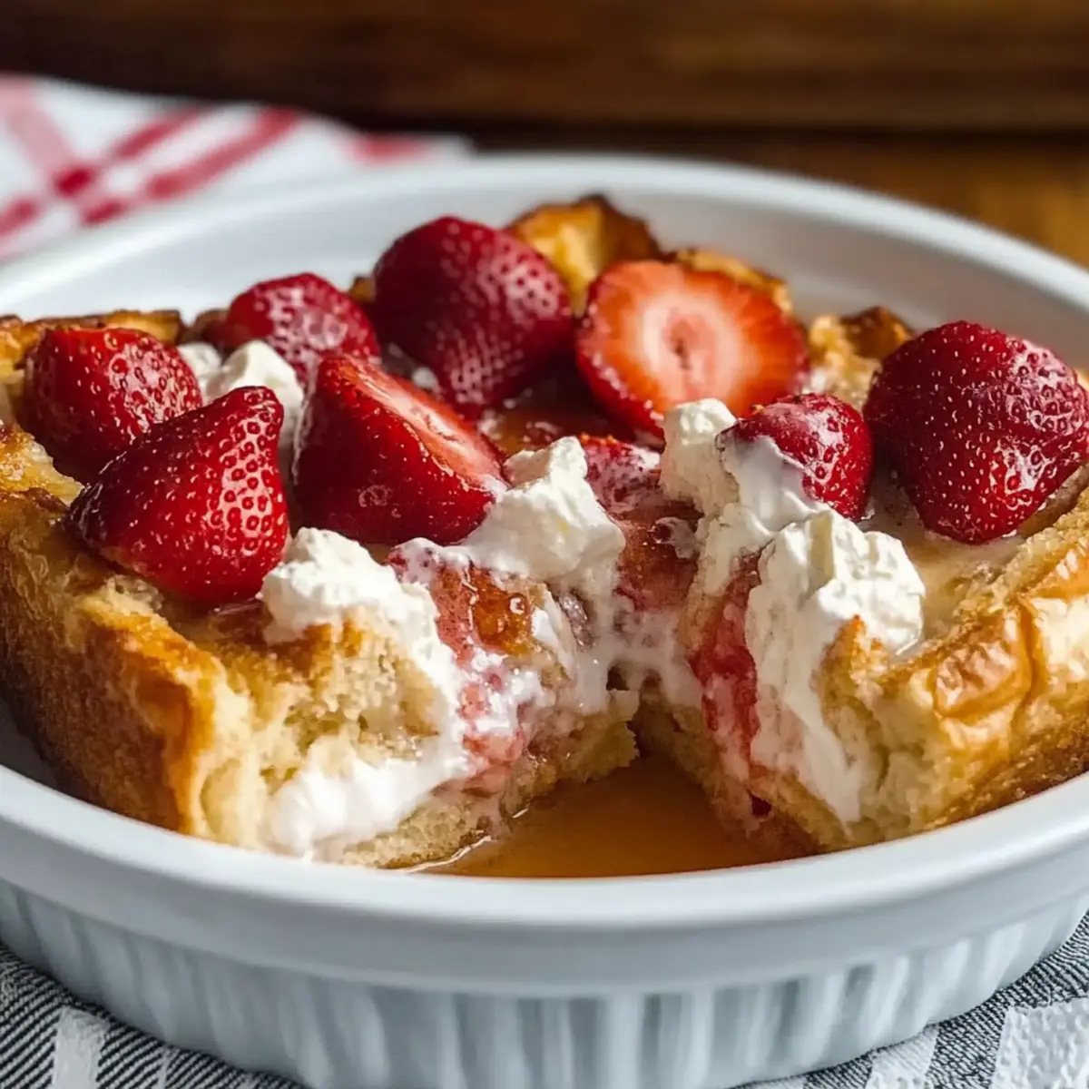 Irresistible Strawberry Cream Cheese French Toast Bake Delight