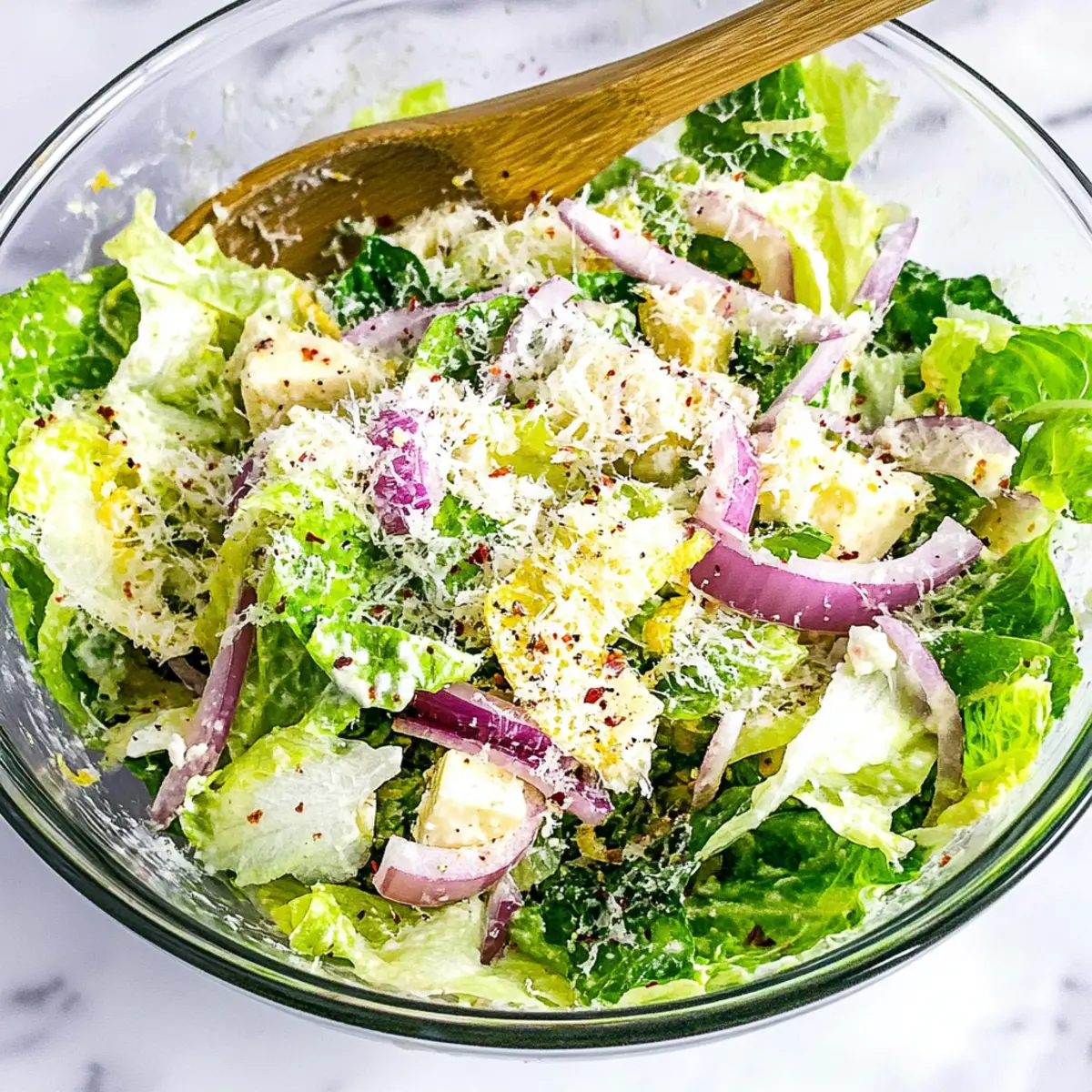 Lemon Parmesan Lettuce Salad That's Fresh and Zesty Goodness