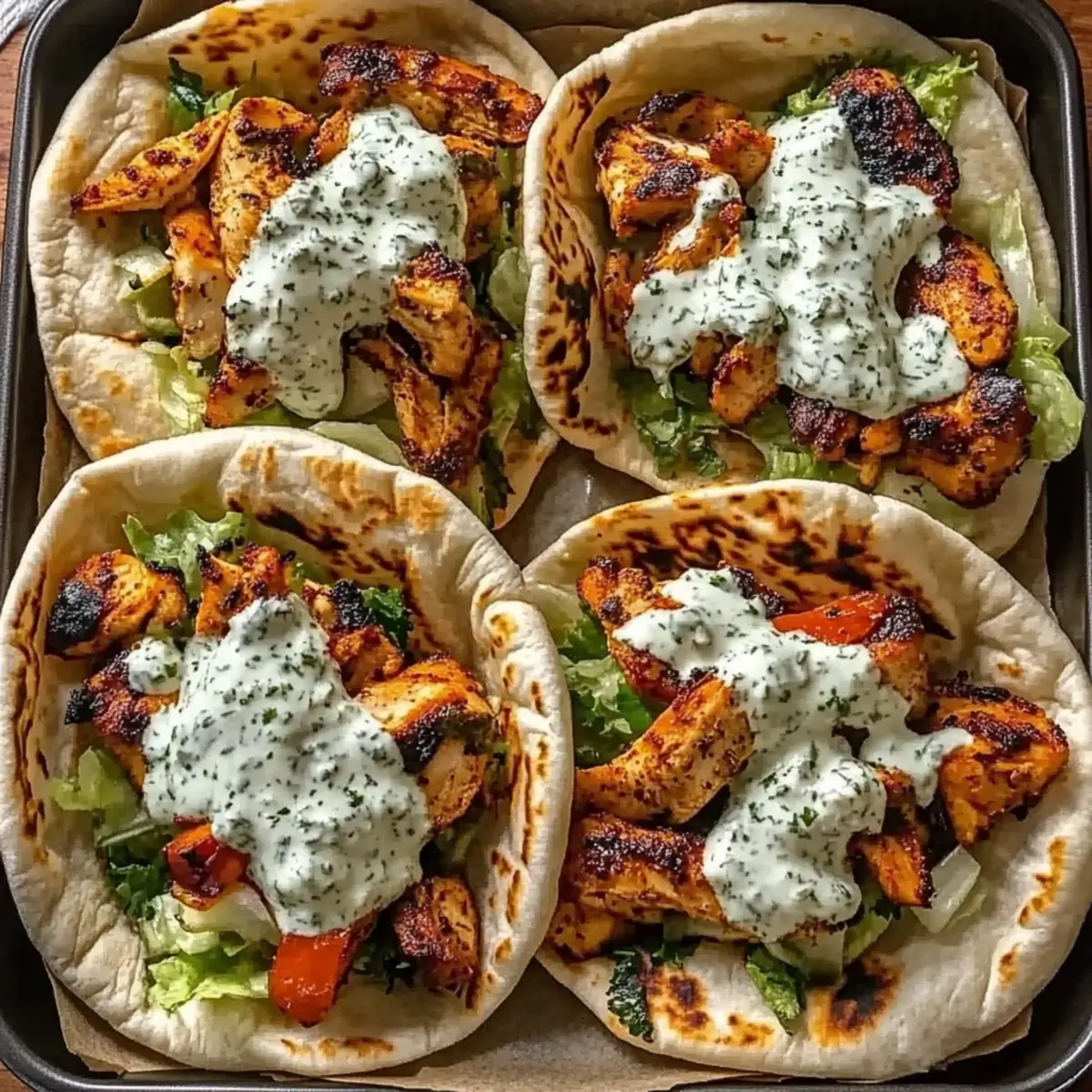 Sheet Pan Chicken Pitas with Herby Ranch for Easy Flavorful Meals