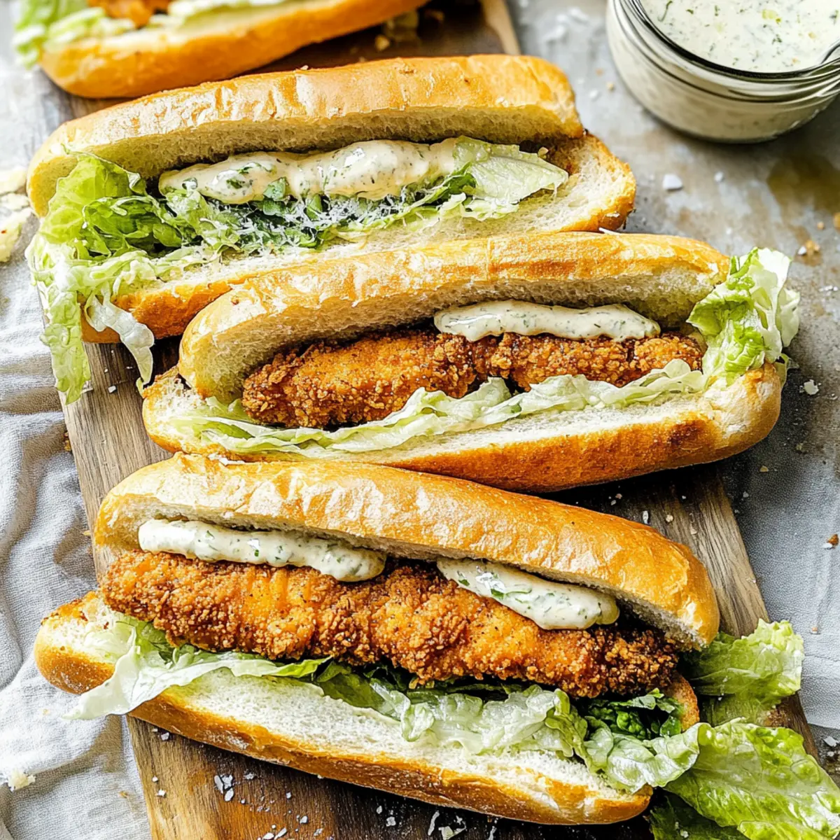 Crispy Chicken Caesar Sandwiches Ready in 30 Minutes
