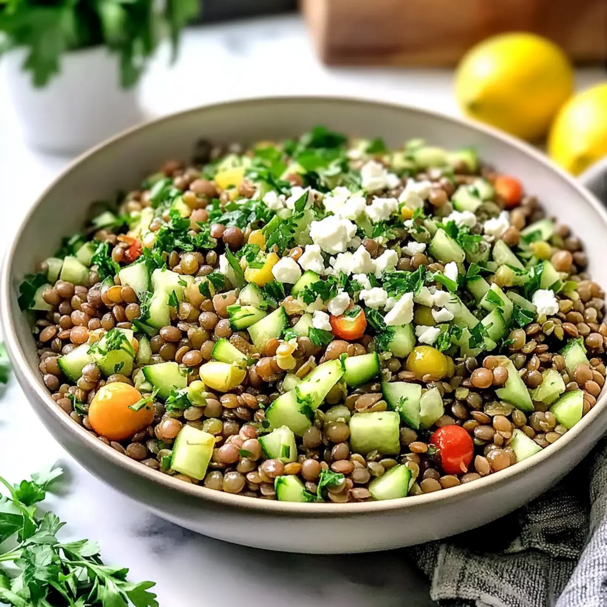 Lemony Lebanese Lentil Salad: Fresh, Protein-Packed Delight