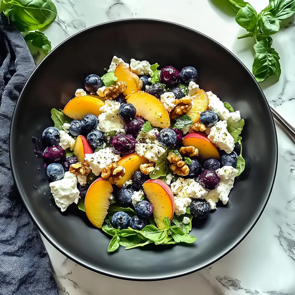 Fresh Blueberry Peach Feta Salad for a Vibrant Summer Meal
