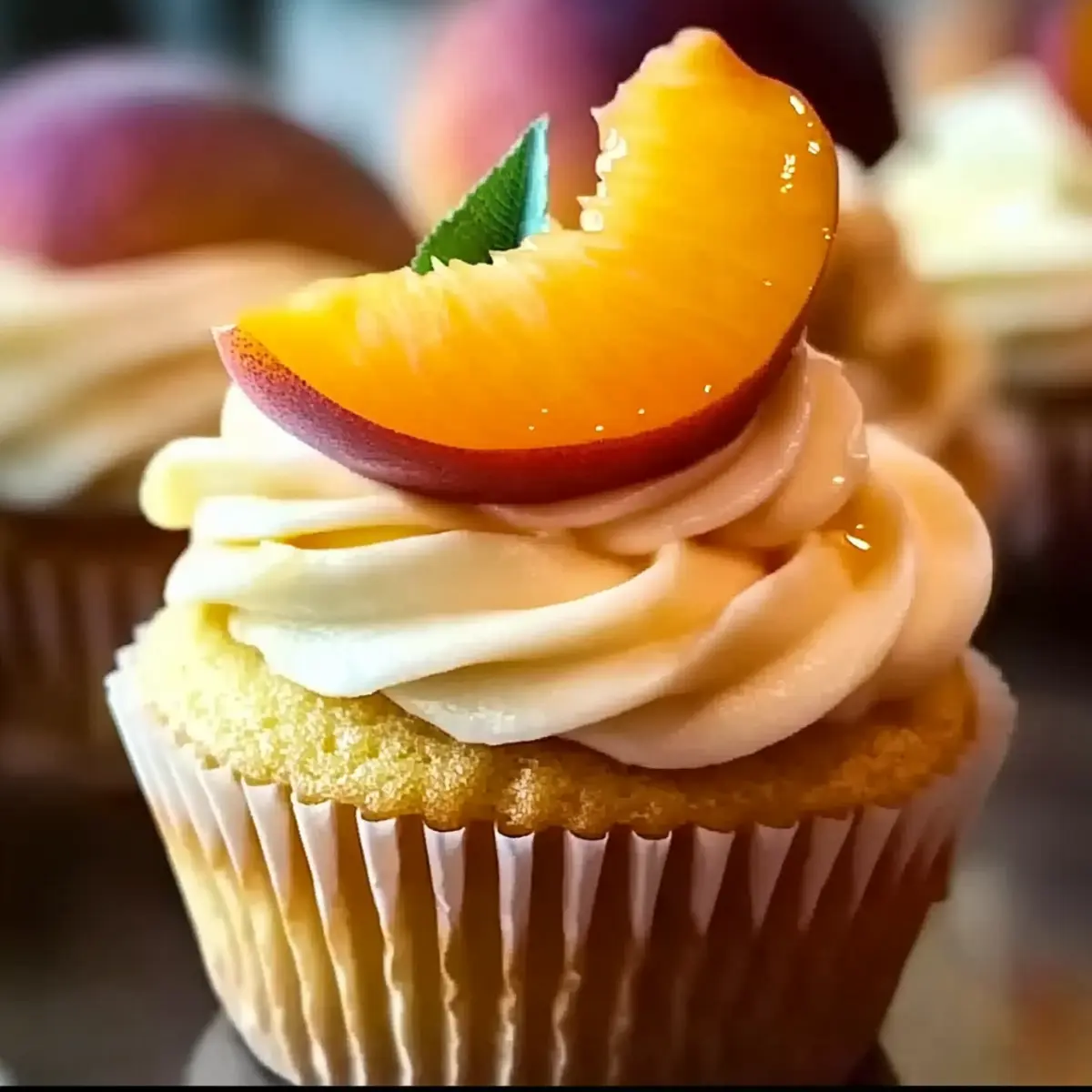 Honey Peach Cream Cheese Cupcakes for Sweet Summer Bliss