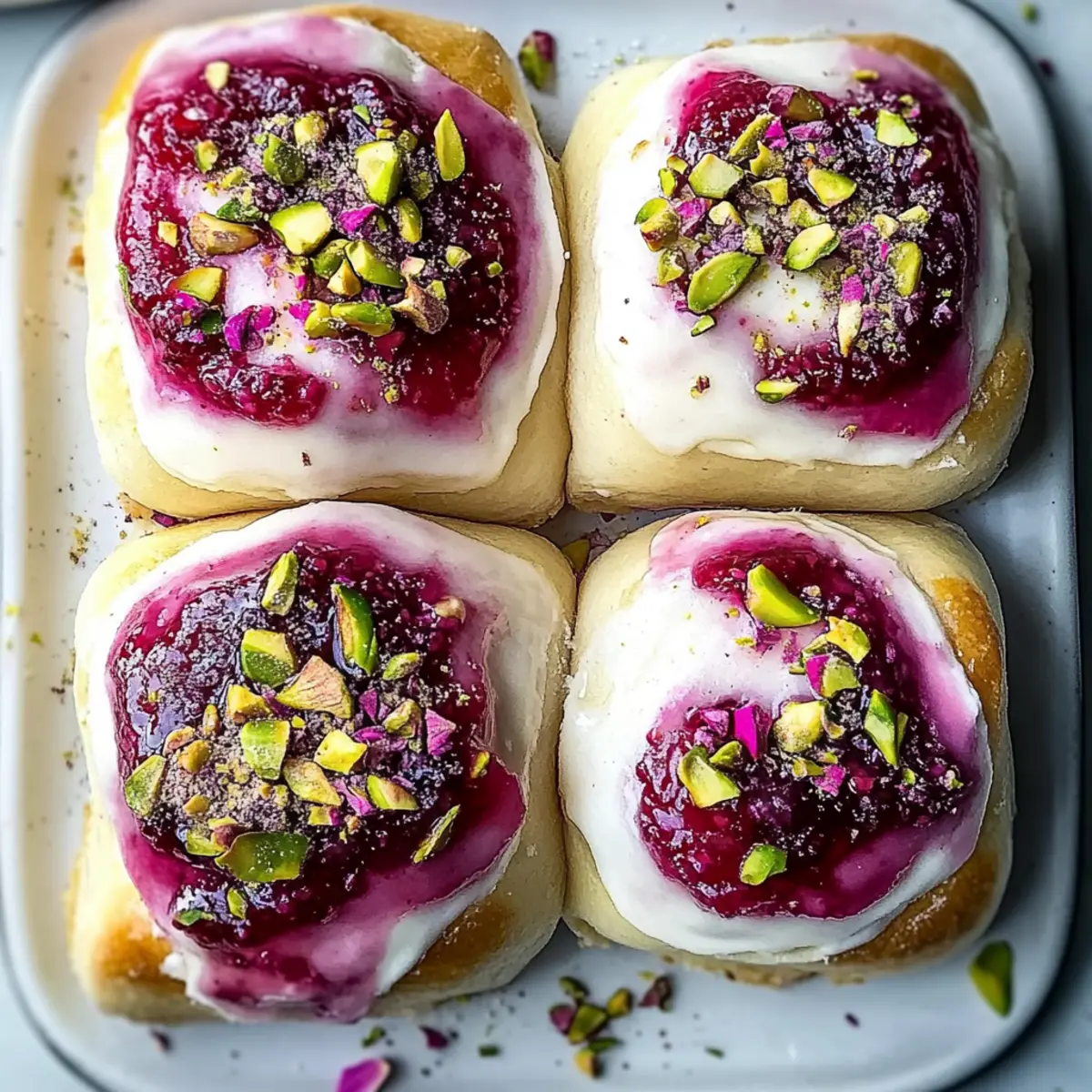 Delightful Rose Cheesecake Buns for Sweet Moments