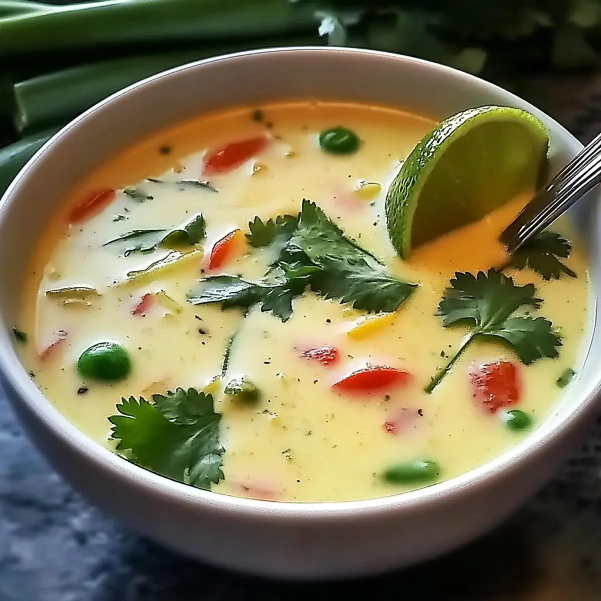 Hearty Ginger Lemongrass Soup with Coconut Milk for Comfort
