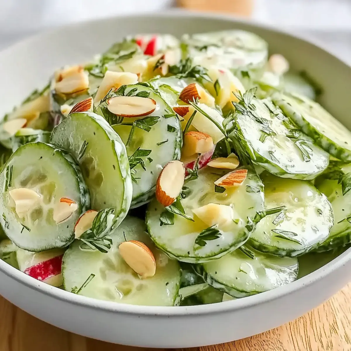 Refreshing Crunchy Cucumber Apple Salad with Fresh Dressing
