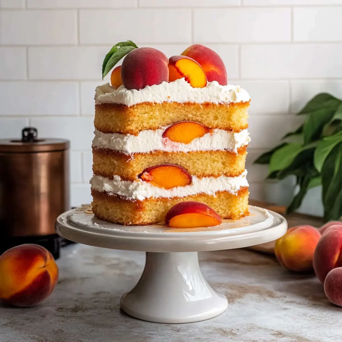Peaches and Cream Layer Cake: Summer’s Sweetest Slice