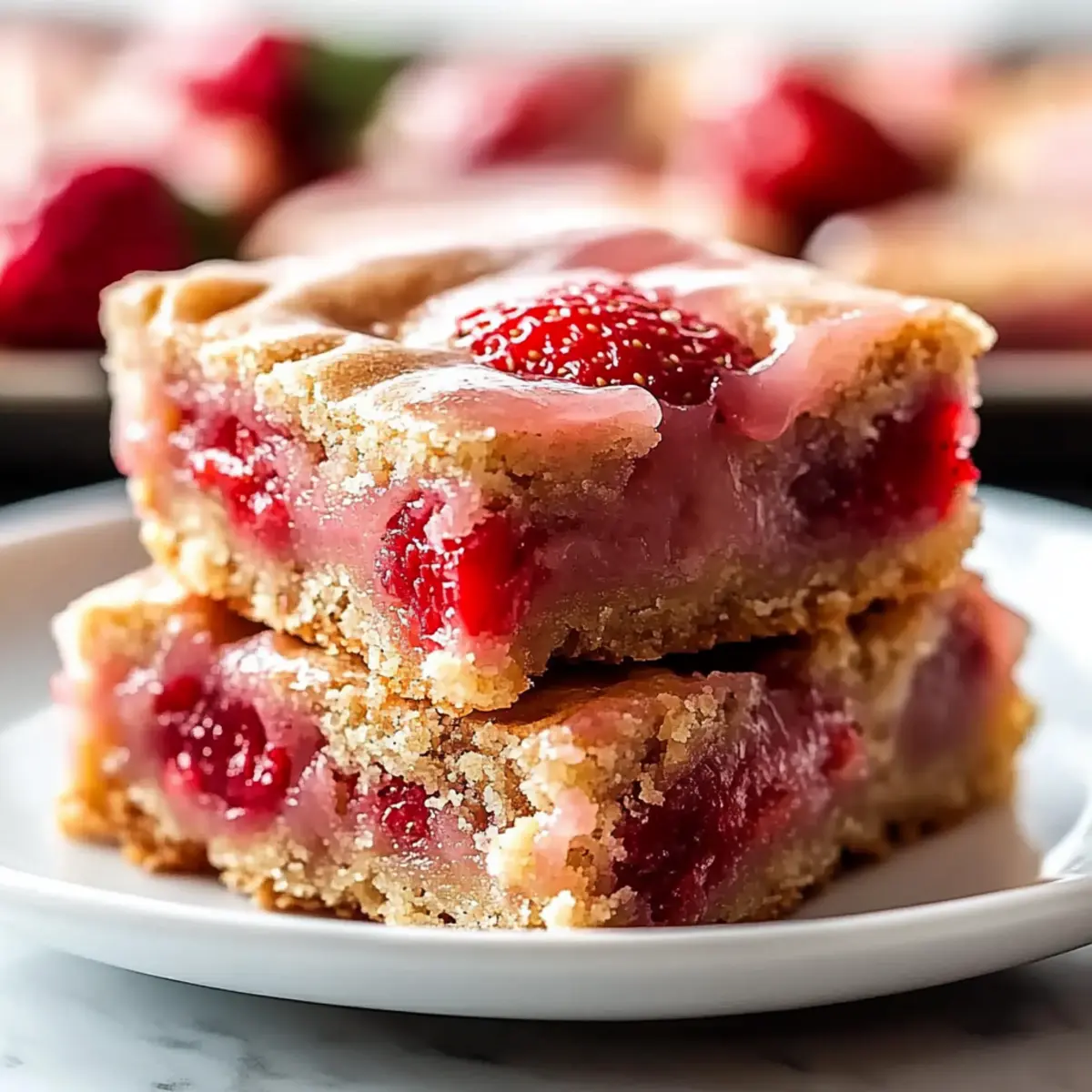 Sweet Summer Strawberry Lemon Blondies for a Cozy Treat
