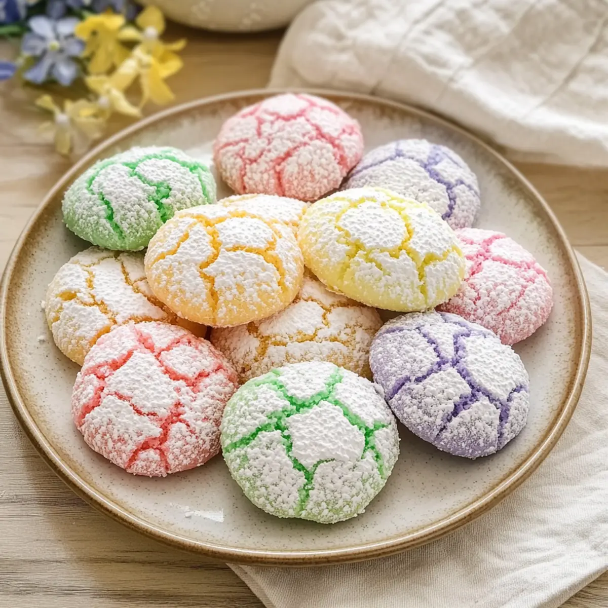 Springtime Crinkle Cookies: Bright, Chewy Delights Await