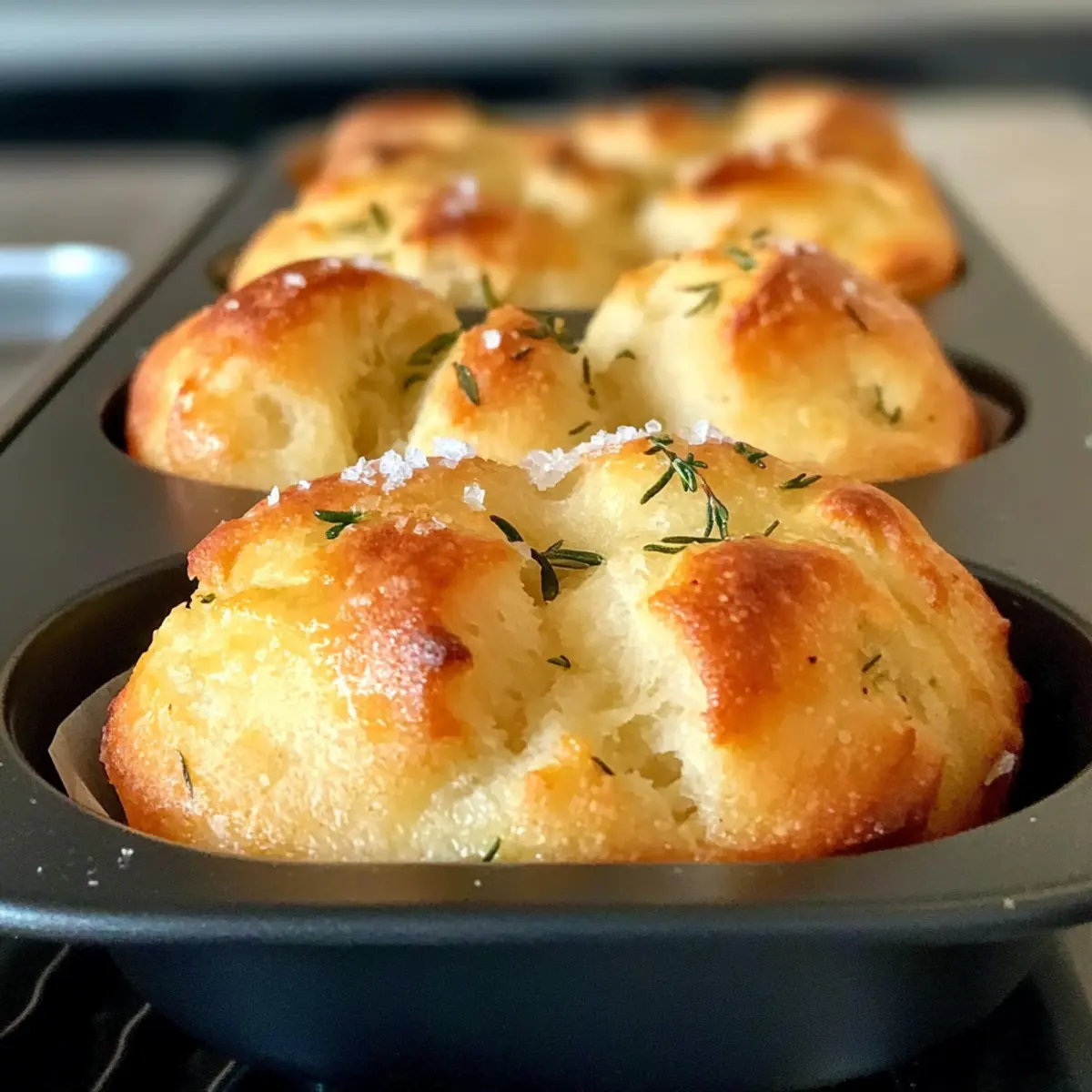 Fluffy Rosemary Garlic Focaccia Muffins That Steal the Show