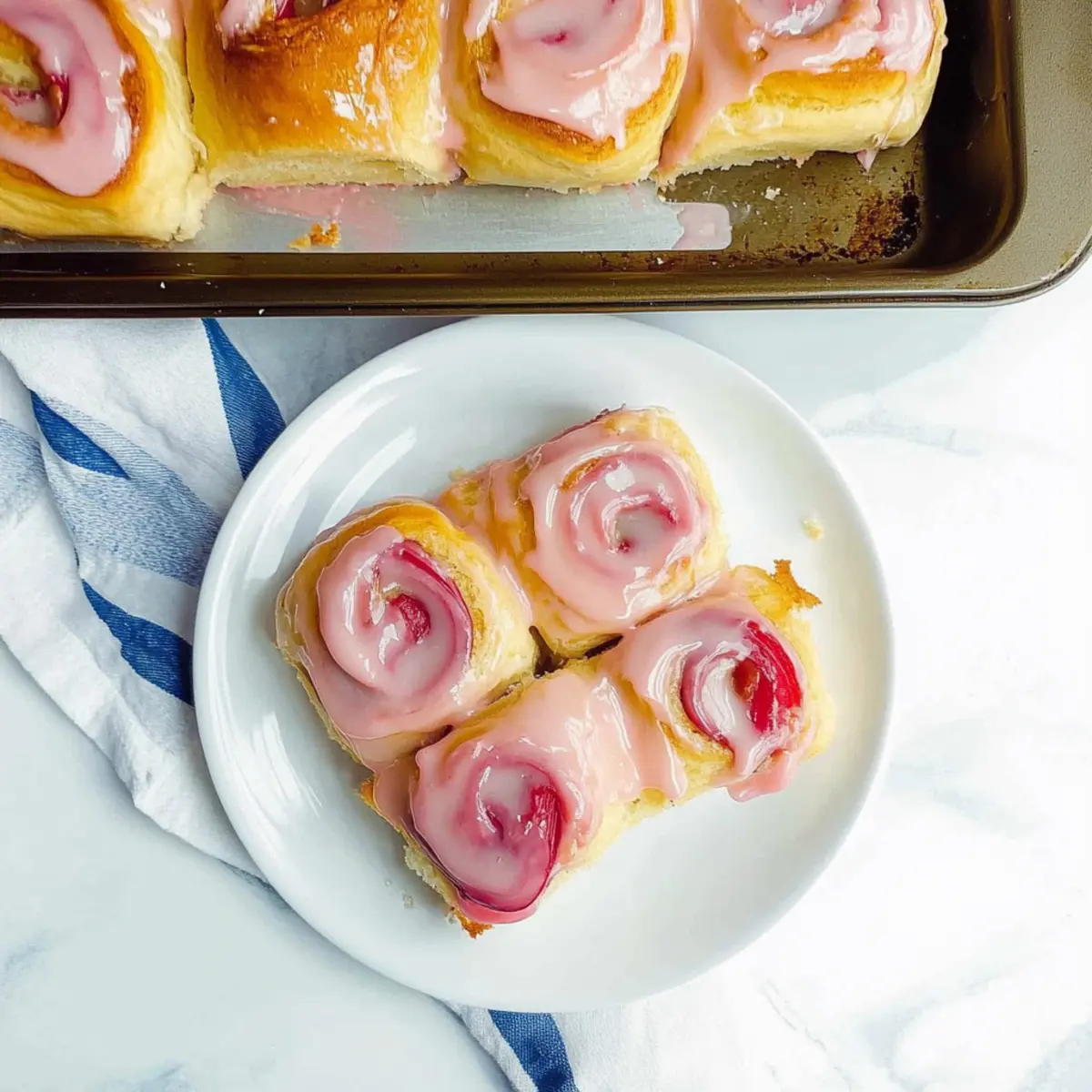 Delicious Rhubarb Rolls with Sweet Pink Glaze You’ll Love
