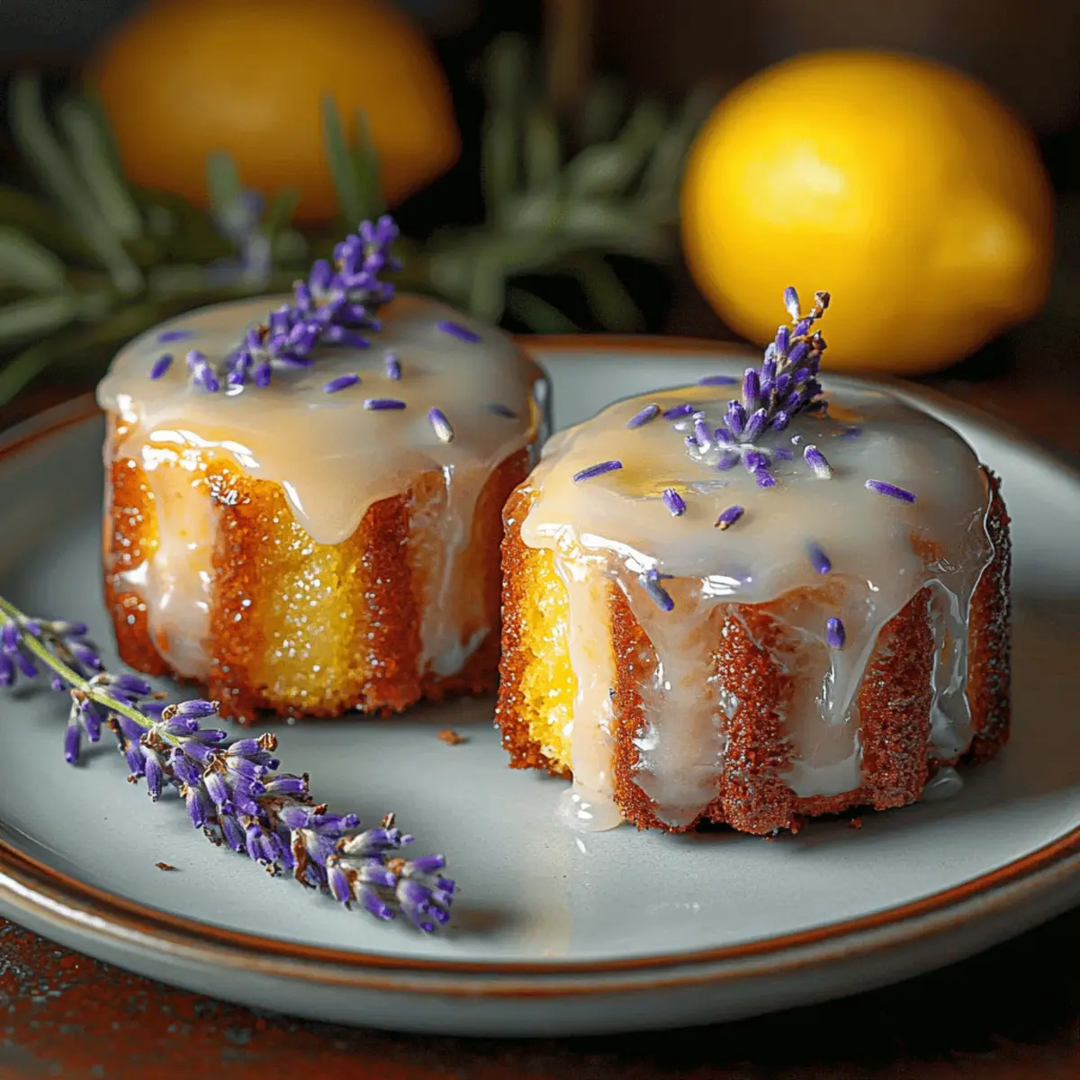 Sweet Mini Lemon Cakes with Lavender Glaze for Perfect Celebrations