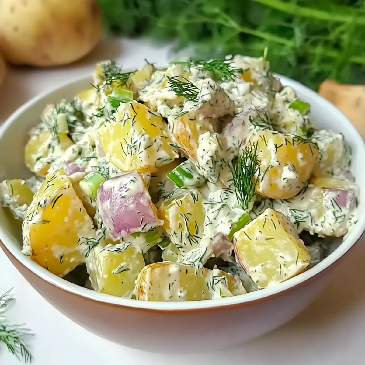 Vegan Dill Potato Salad - Creamy, Fresh, and Flavor-Packed